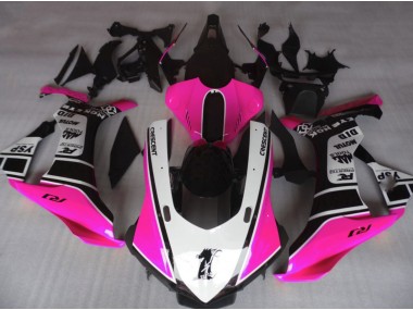 Gloss Pink & White 2015-2019 Yamaha R1 Motorcycle Fairings
