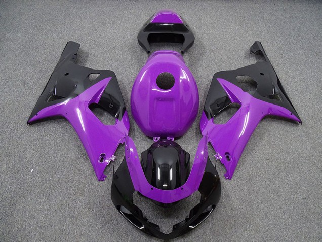 Gloss Purple and Black 2001-2003 Suzuki GSXR 600-750 Motorcycle Fairings Gloss Purple and Black 2001-2003 Suzuki GSXR 600-750 Motorcycle Fairings