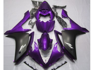 Gloss Purple and Black 2007-2008 Yamaha R1 Motorcycle Fairings