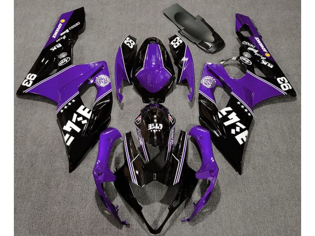 Gloss Purple and Black Custom 2005-2006 Suzuki GSXR 1000 Motorcycle Fairings Gloss Purple and Black Custom 2005-2006 Suzuki GSXR 1000 Motorcycle Fairings