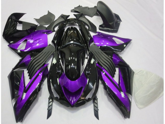 Gloss Purple and Black Plain 2006-2011 Kawasaki ZX14R Motorcycle Fairings Gloss Purple and Black Plain 2006-2011 Kawasaki ZX14R Motorcycle Fairings