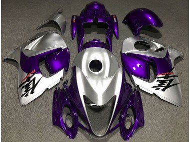 Gloss Purple and Silver 2008-2019 Suzuki GSXR 1300 Motorcycle Fairings