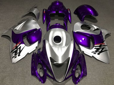Gloss Purple and Silver 2008-2019 Suzuki GSXR 1300 Motorcycle Fairings