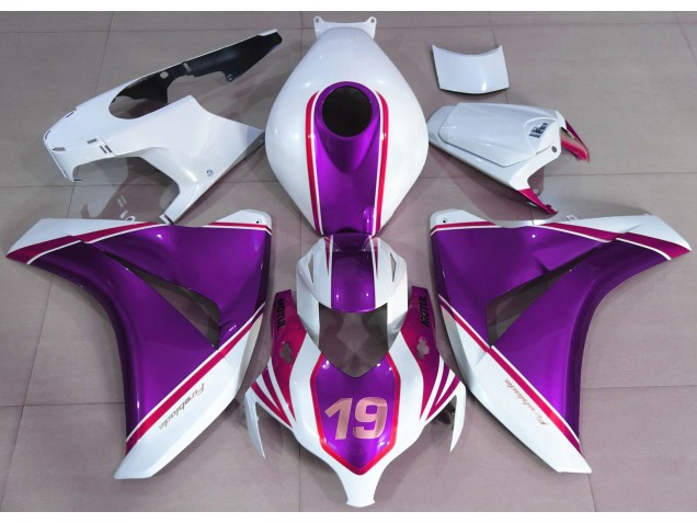 Gloss Purple and White 2008-2011 Honda CBR1000RR Motorcycle Fairings Gloss Purple and White 2008-2011 Honda CBR1000RR Motorcycle Fairings