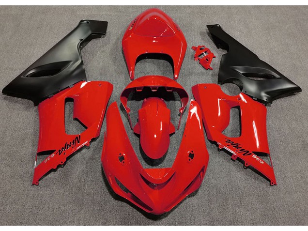 Gloss Red 2005-2006 Kawasaki ZX6R Motorcycle Fairings Gloss Red 2005-2006 Kawasaki ZX6R Motorcycle Fairings