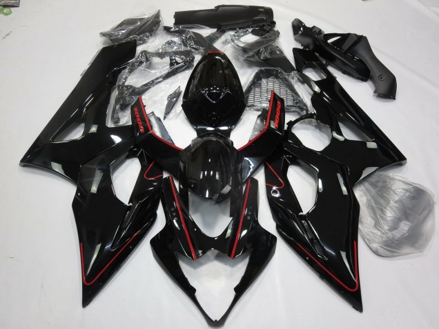 Gloss Red and Black 2005-2006 Suzuki GSXR 1000 Motorcycle Fairings Gloss Red and Black 2005-2006 Suzuki GSXR 1000 Motorcycle Fairings
