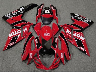 Gloss Red and Black Motul 2011-2020 Suzuki GSXR 600-750 Motorcycle Fairings