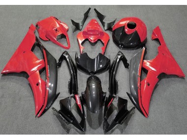 Gloss Red and Carbon 2008-2016 Yamaha R6 Motorcycle Fairings