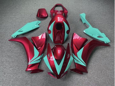 Gloss Red and Teal 2012-2016 Honda CBR1000RR Motorcycle Fairings