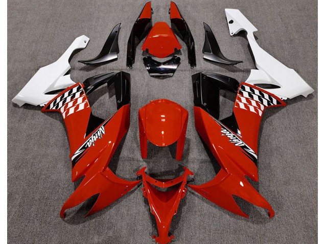 Gloss Red and White 2008-2010 Kawasaki ZX10R Motorcycle Fairings Gloss Red and White 2008-2010 Kawasaki ZX10R Motorcycle Fairings