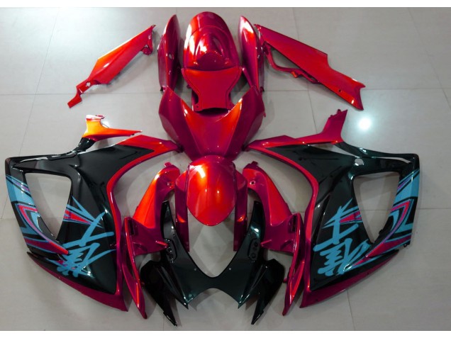 Gloss Red & Black 2006-2007 Suzuki GSXR 600-750 Motorcycle Fairings Gloss Red & Black 2006-2007 Suzuki GSXR 600-750 Motorcycle Fairings