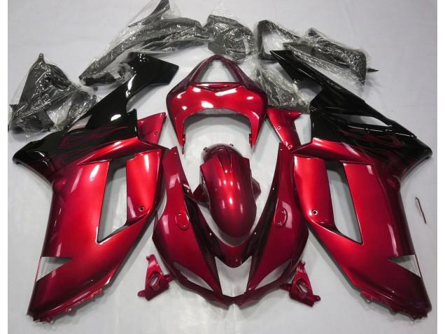 Gloss Red & Black 2007-2008 Kawasaki ZX6R Motorcycle Fairings Gloss Red & Black 2007-2008 Kawasaki ZX6R Motorcycle Fairings
