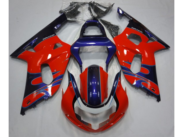 Gloss Red & Blue 2001-2003 Suzuki GSXR 600-750 Motorcycle Fairings Gloss Red & Blue 2001-2003 Suzuki GSXR 600-750 Motorcycle Fairings