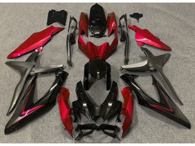Gloss Red & Green R 2008-2010 Suzuki GSXR 600-750 Motorcycle Fairings