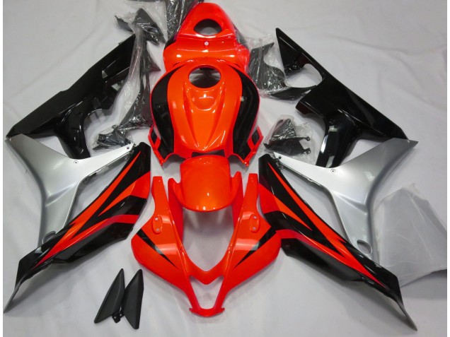 Gloss Red Silver and Black 2007-2008 Honda CBR600RR Motorcycle Fairings