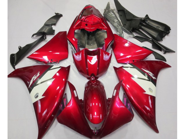 Gloss Red & White 2013-2014 Yamaha R1 Motorcycle Fairings Gloss Red & White 2013-2014 Yamaha R1 Motorcycle Fairings