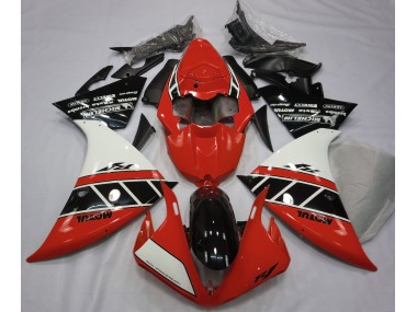 Gloss Red White and Black 2013-2014 Yamaha R1 Motorcycle Fairings