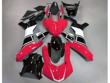 Gloss Red White and Black 2015-2019 Yamaha R1 Motorcycle Fairings