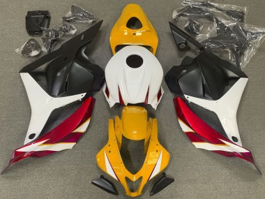 Gloss Red White and Yellow 2009-2012 Honda CBR600RR Motorcycle Fairings