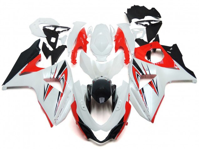 Gloss Red with White and black Custom Style 2009-2016 Suzuki GSXR 1000 Motorcycle Fairings Gloss Red with White and black Custom Style 2009-2016 Suzuki GSXR 1000 Motorcycle Fairings