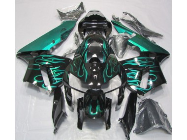 Gloss Teal Flame 2005-2006 Honda CBR600RR Motorcycle Fairings