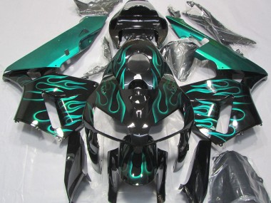 Gloss Teal Flame 2005-2006 Honda CBR600RR Motorcycle Fairings