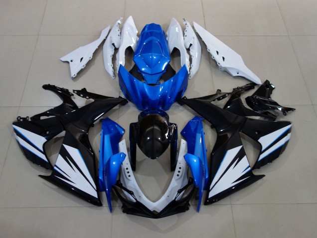 Gloss White and Black with Red Matte Blue 2009-2016 Suzuki GSXR 1000 Motorcycle Fairings Gloss White and Black with Red Matte Blue 2009-2016 Suzuki GSXR 1000 Motorcycle Fairings