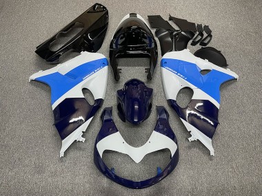 Gloss White and Blue 1998-2003 Suzuki TL1000R Motorcycle Fairings