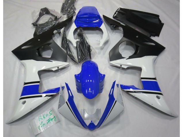 Gloss White and Blue 2003-2005 Yamaha R6 Motorcycle Fairings Gloss White and Blue 2003-2005 Yamaha R6 Motorcycle Fairings