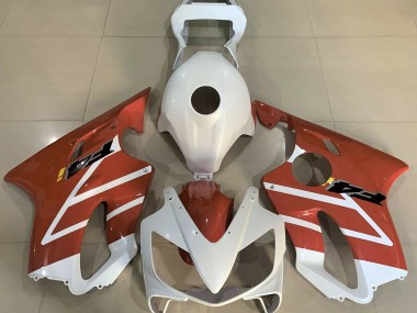 Gloss White and Orange 2001-2003 Honda CBR600 F4i Motorcycle Fairings