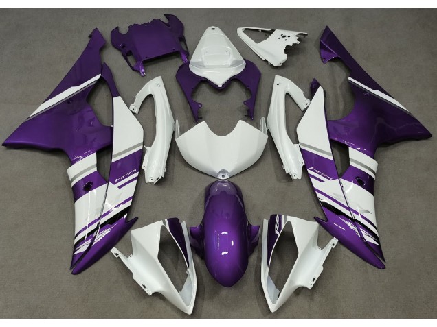 Gloss White and Purple OEM Style 2008-2016 Yamaha R6 Motorcycle Fairings Gloss White and Purple OEM Style 2008-2016 Yamaha R6 Motorcycle Fairings