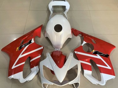 Gloss White and Red 2001-2003 Honda CBR600 F4i Motorcycle Fairings