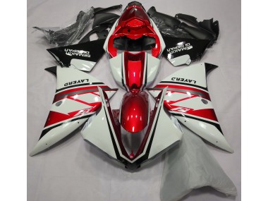 Gloss White and Red 2013-2014 Yamaha R1 Motorcycle Fairings