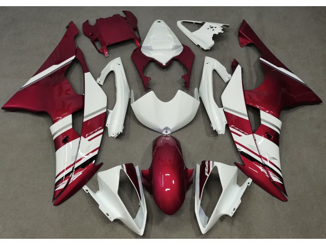 Gloss White and Red OEM Style 2008-2016 Yamaha R6 Motorcycle Fairings Gloss White and Red OEM Style 2008-2016 Yamaha R6 Motorcycle Fairings