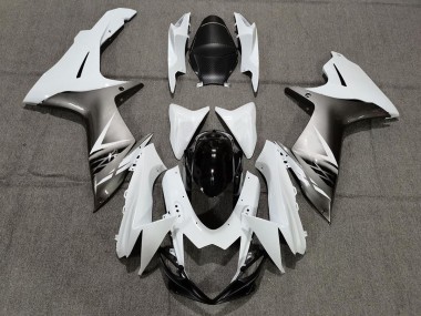 Gloss White and Silver Style 2011-2020 Suzuki GSXR 600-750 Motorcycle Fairings