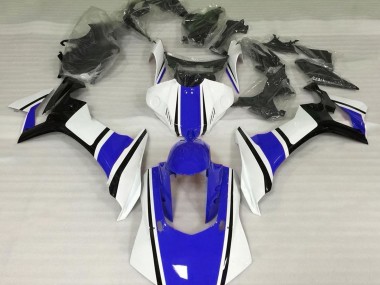 Gloss White Blue and Black 2015-2019 Yamaha R1 Motorcycle Fairings