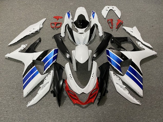 Gloss White Blue Black and Red 2009-2016 Suzuki GSXR 1000 Motorcycle Fairings Gloss White Blue Black and Red 2009-2016 Suzuki GSXR 1000 Motorcycle Fairings
