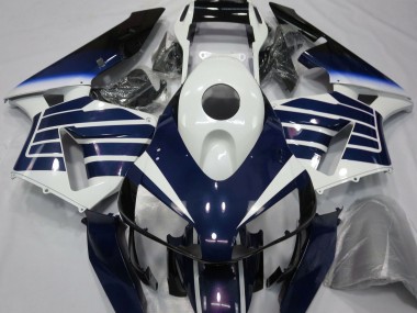Gloss White & Blue Fade 2003-2004 Honda CBR600RR Motorcycle Fairings