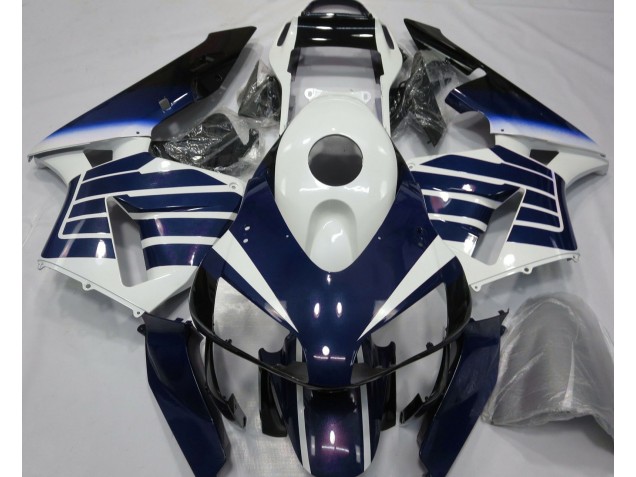 Gloss White & Blue Fade 2003-2004 Honda CBR600RR Motorcycle Fairings Gloss White & Blue Fade 2003-2004 Honda CBR600RR Motorcycle Fairings
