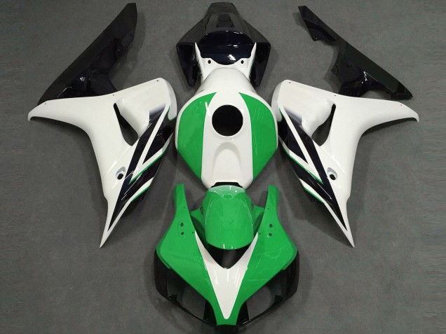Gloss White Green Black 2006-2007 Honda CBR1000RR Motorcycle Fairings Gloss White Green Black 2006-2007 Honda CBR1000RR Motorcycle Fairings