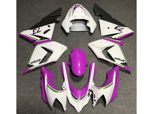 Gloss White & Pink 2004-2005 Kawasaki ZX10R Motorcycle Fairings Gloss White & Pink 2004-2005 Kawasaki ZX10R Motorcycle Fairings