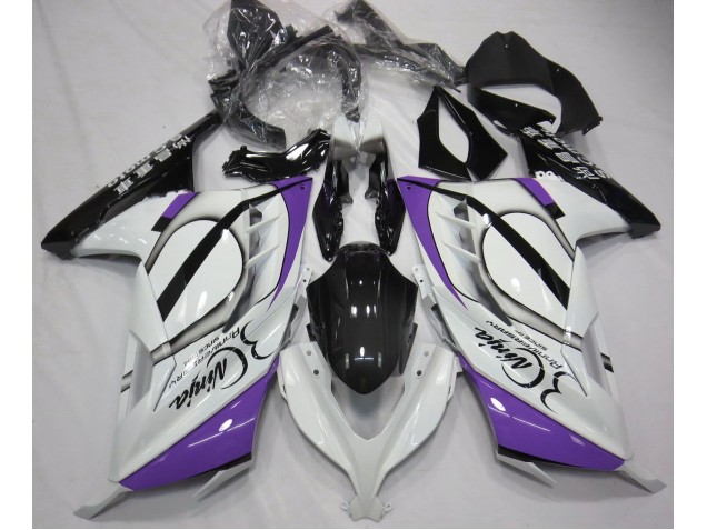 Gloss White & Purple 2013-2018 Kawasaki Ninja 300 Motorcycle Fairings Gloss White & Purple 2013-2018 Kawasaki Ninja 300 Motorcycle Fairings