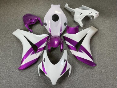 Gloss White & Purple Trim 2008-2011 Honda CBR1000RR Motorcycle Fairings