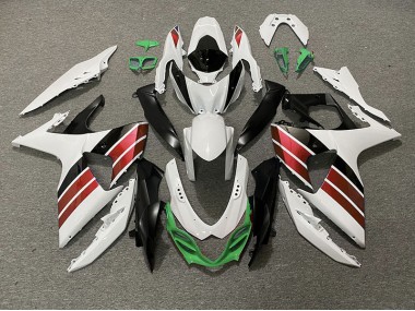 Gloss White Red Black and Green 2009-2016 Suzuki GSXR 1000 Motorcycle Fairings