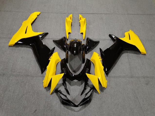Gloss Yellow and Black 2011-2020 Suzuki GSXR 600-750 Motorcycle Fairings Gloss Yellow and Black 2011-2020 Suzuki GSXR 600-750 Motorcycle Fairings