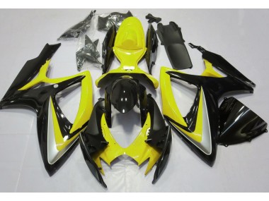 Gloss Yellow Debadged 2006-2007 Suzuki GSXR 600-750 Motorcycle Fairings