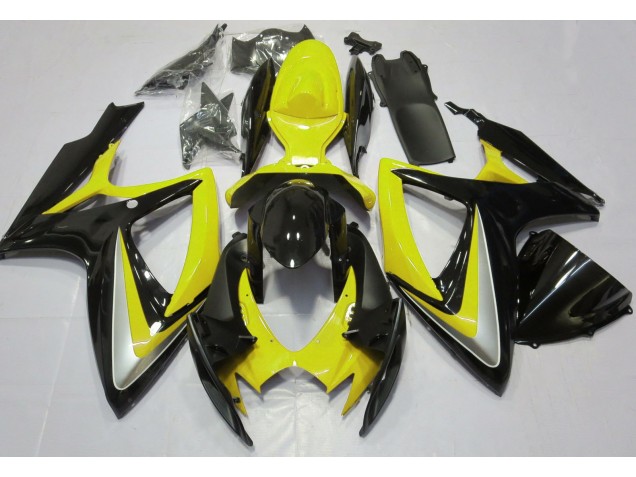 Gloss Yellow Debadged 2006-2007 Suzuki GSXR 600-750 Motorcycle Fairings Gloss Yellow Debadged 2006-2007 Suzuki GSXR 600-750 Motorcycle Fairings