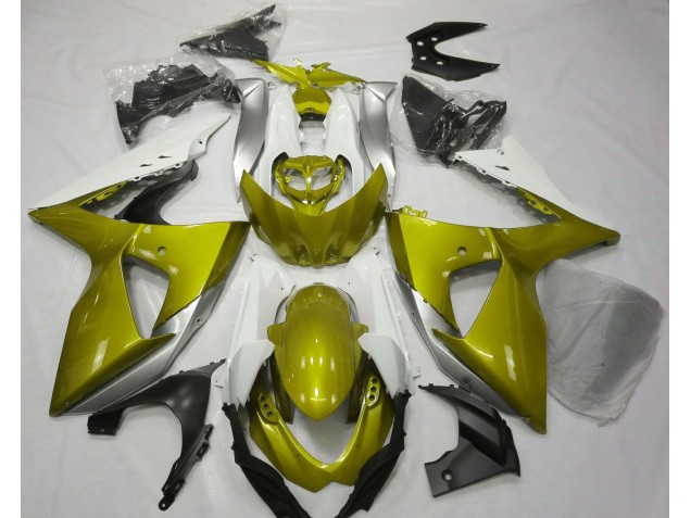 Gloss Yellow & White 2009-2016 Suzuki GSXR 1000 Motorcycle Fairings Gloss Yellow & White 2009-2016 Suzuki GSXR 1000 Motorcycle Fairings