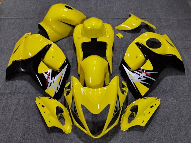Gloss Yellow with Black Style 2008-2019 Suzuki GSXR 1300 Motorcycle Fairings Gloss Yellow with Black Style 2008-2019 Suzuki GSXR 1300 Motorcycle Fairings