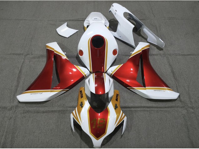 Gold and Red 19 2008-2011 Honda CBR1000RR Motorcycle Fairings Gold and Red 19 2008-2011 Honda CBR1000RR Motorcycle Fairings